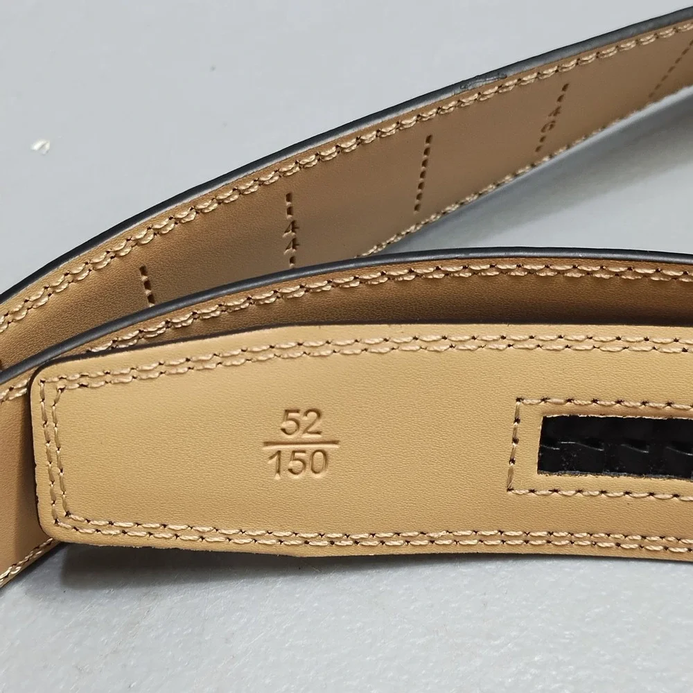 Bulliant Ratchet Belt Mens Size 52 Black Leather Click Slide Adjustable Buckle